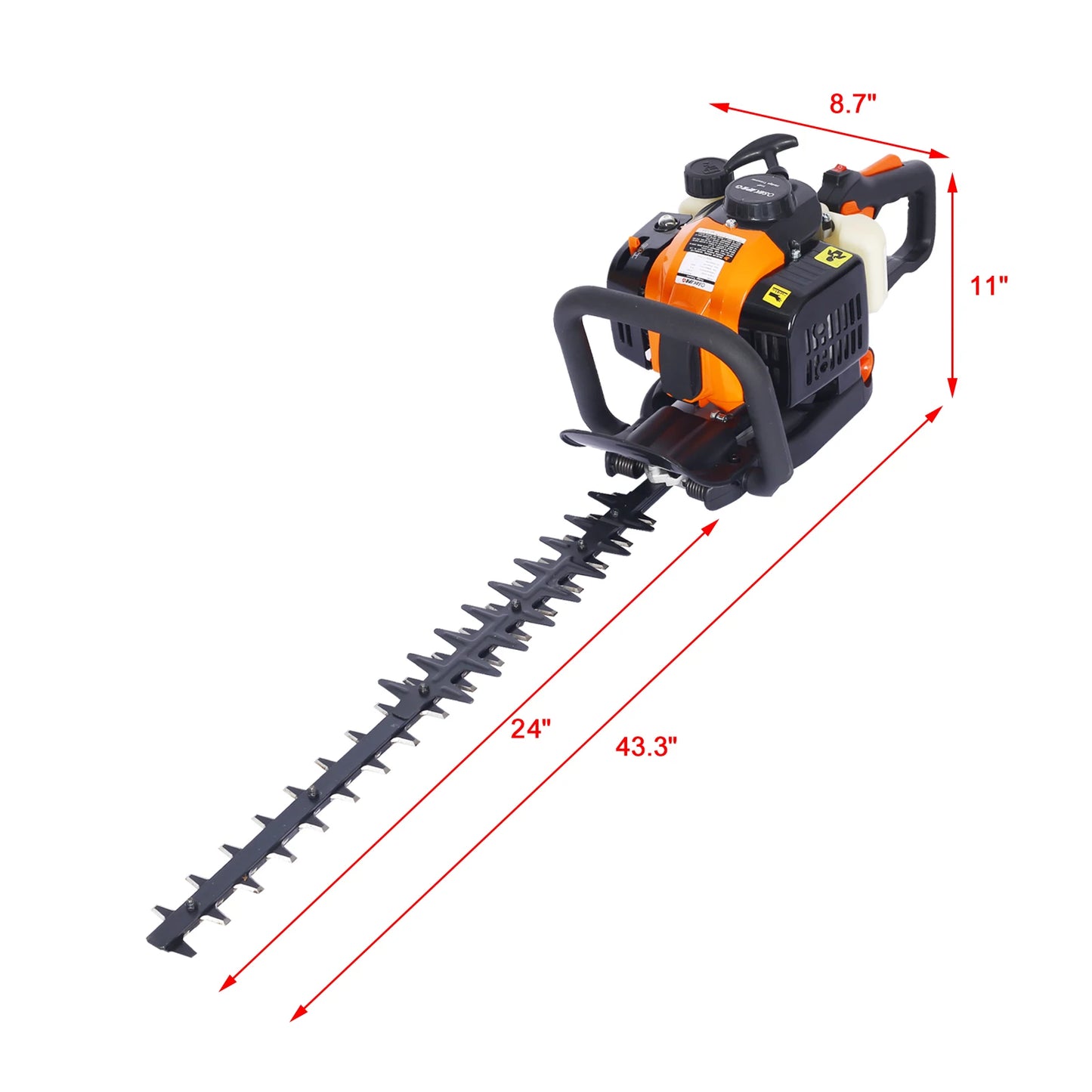KKMOON Gas Powered Hedge Trimmer Dual Sided Blade Pro