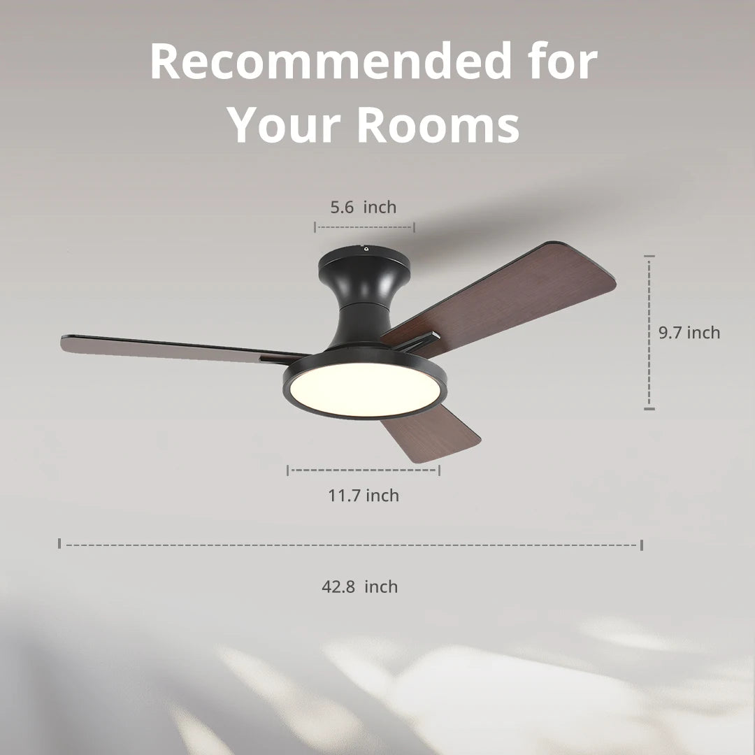 Orison Smart Ceiling Fan With Light RGB Dimmable Six Speed