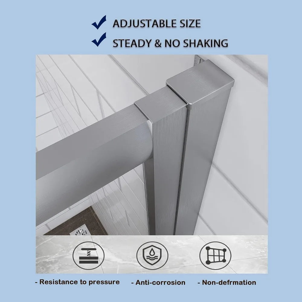 Corner Shower Enclosure With Double Sliding Glass Doors