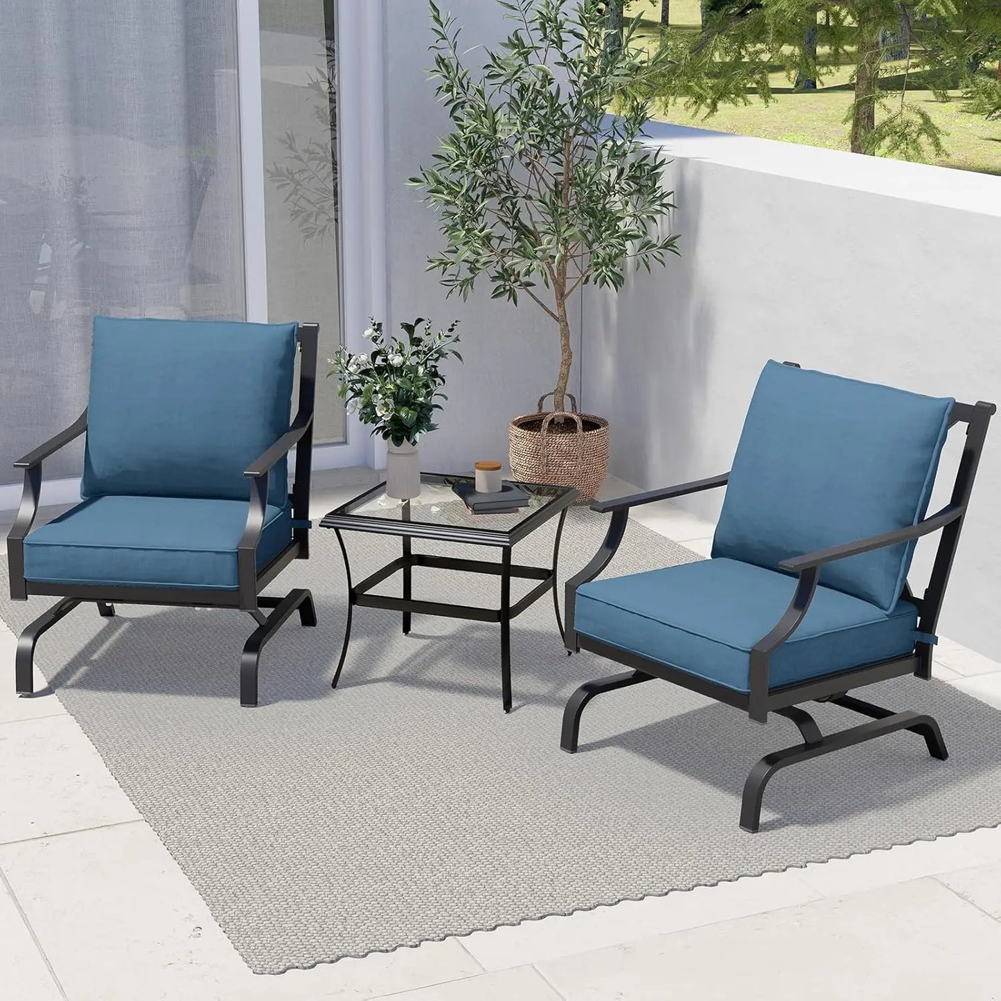 Grand Patio 3 Piece Patio Set With Two Motion Chairs