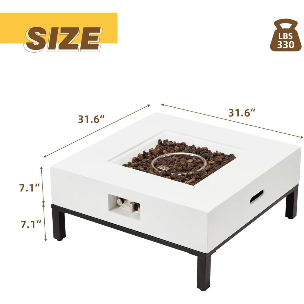 ECOTOUGE 50000 BTU Propane Fire Pit Table With Stand