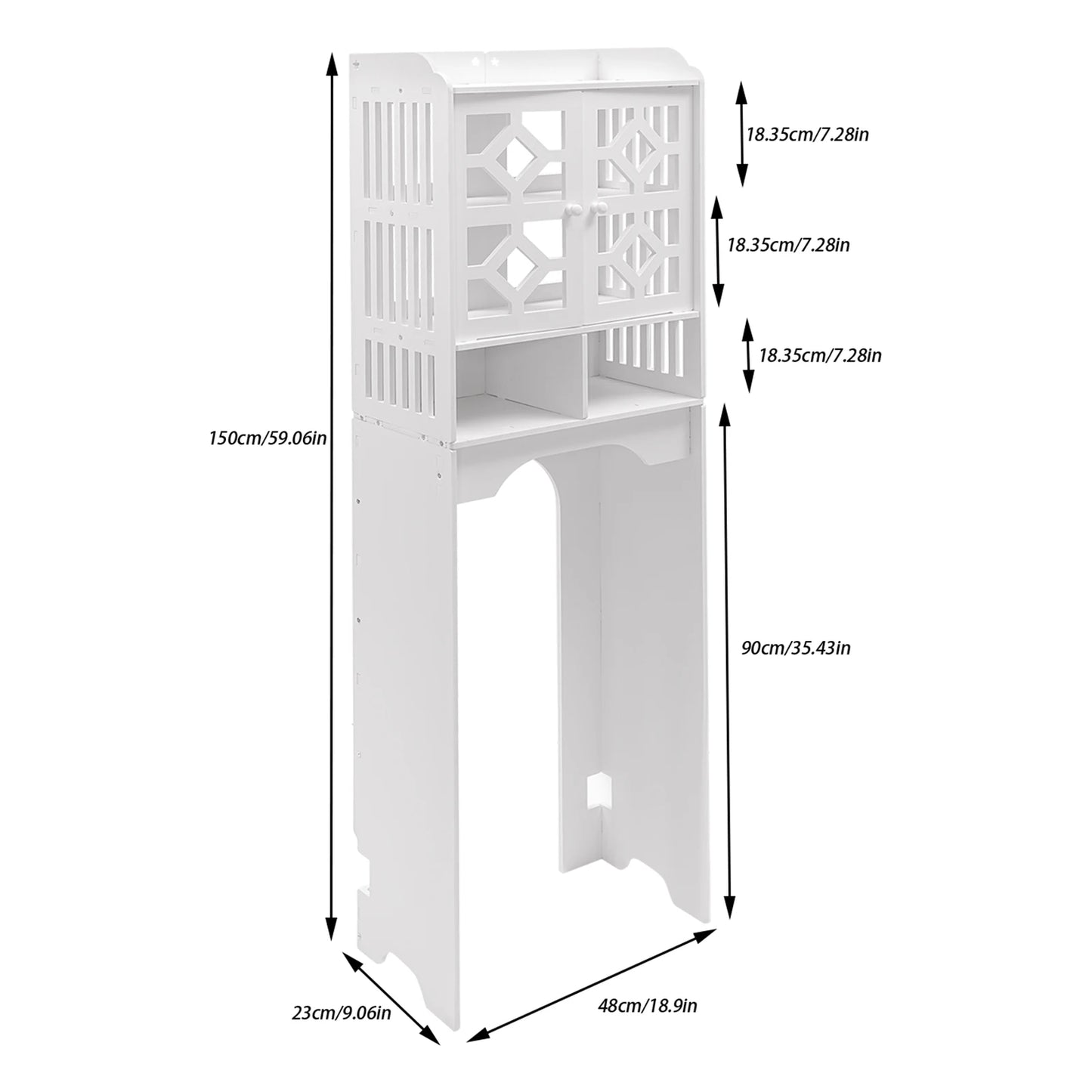 Bathroom Over The Toilet Cabinet 4 Tier Storage Organizer