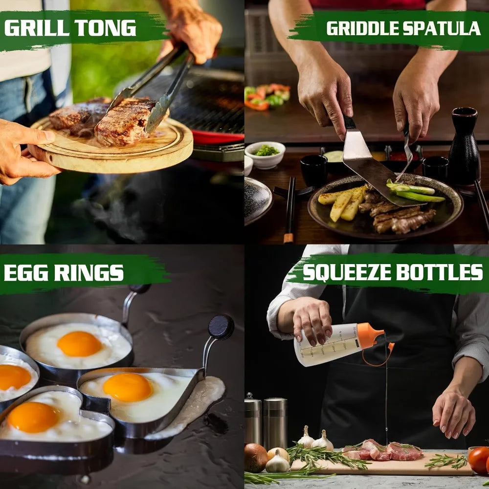 Griddle Accessories Kit For Blackstone Grills Dome Burger Press Tools