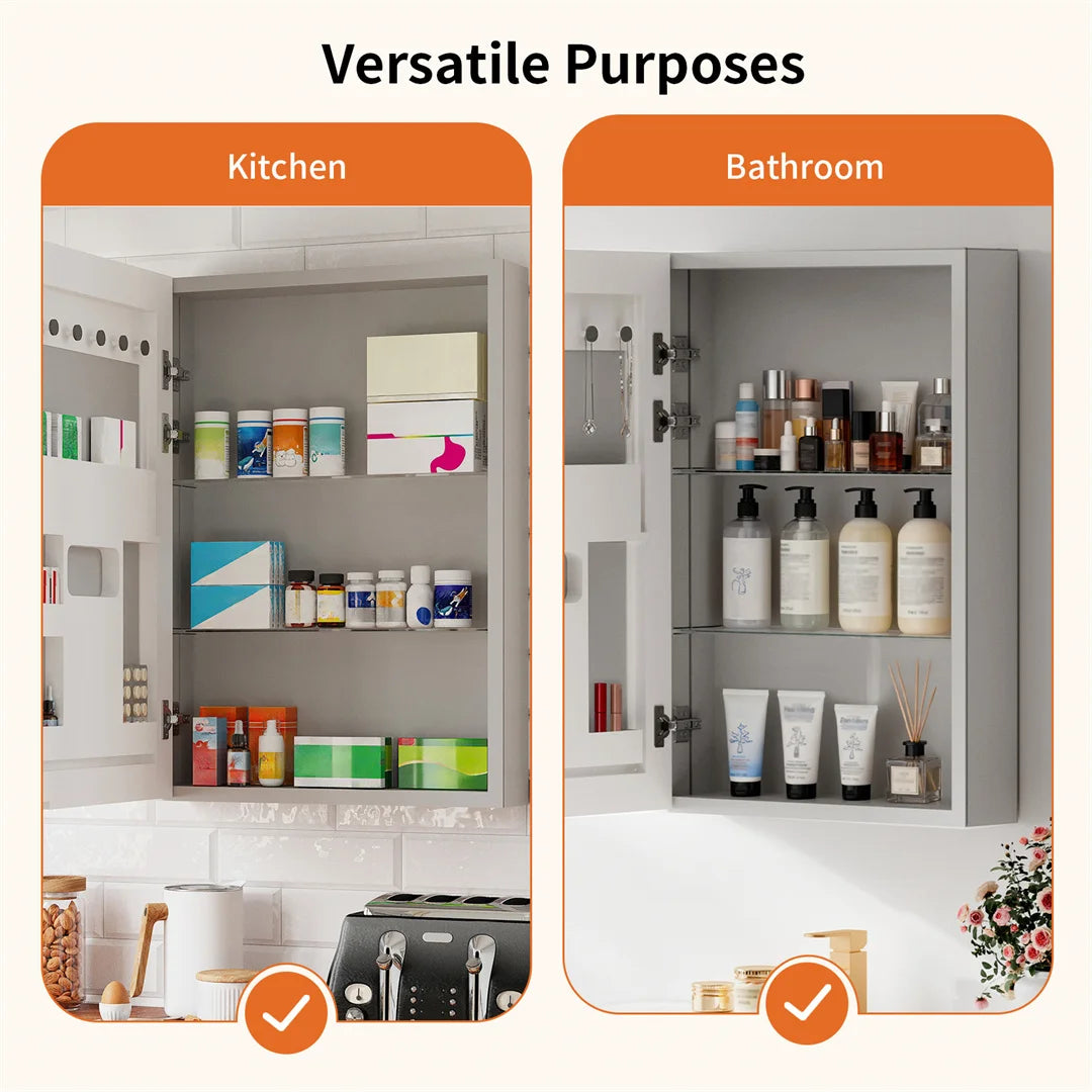 LUVODI Wall Mounted Bathroom Medicine Cabinet With Mirror