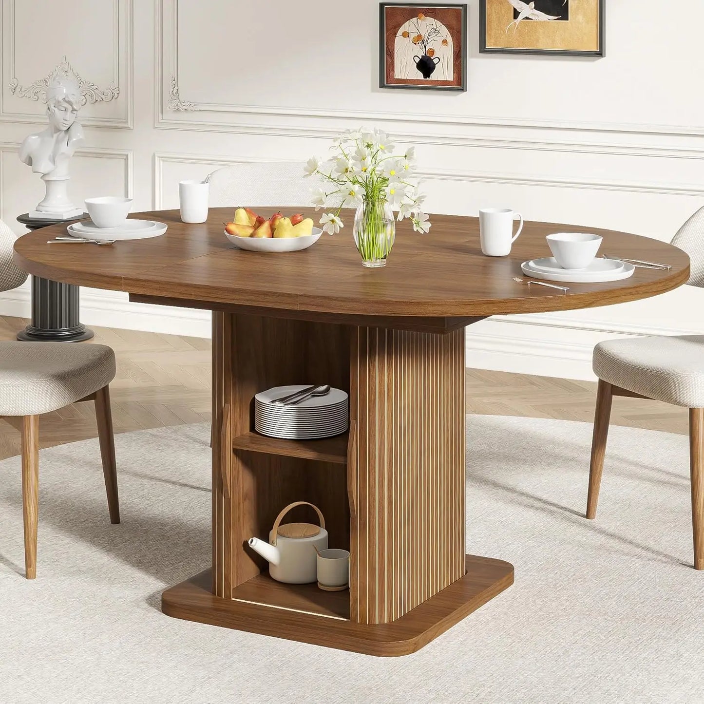 Extendable Dining Table For Four To Eight With Storage