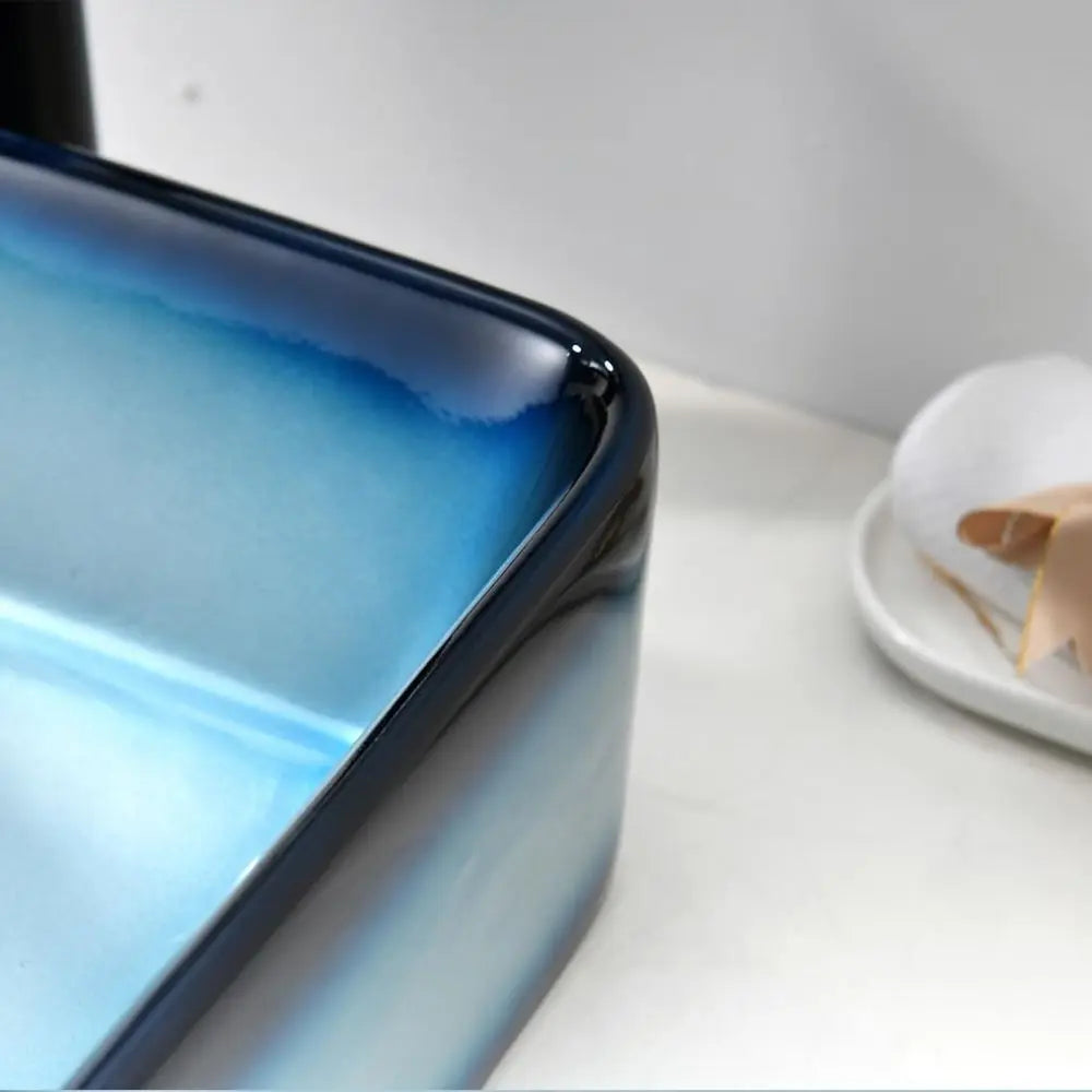 Ceramic Vessel Sink With Faucet For Bathroom Vanity