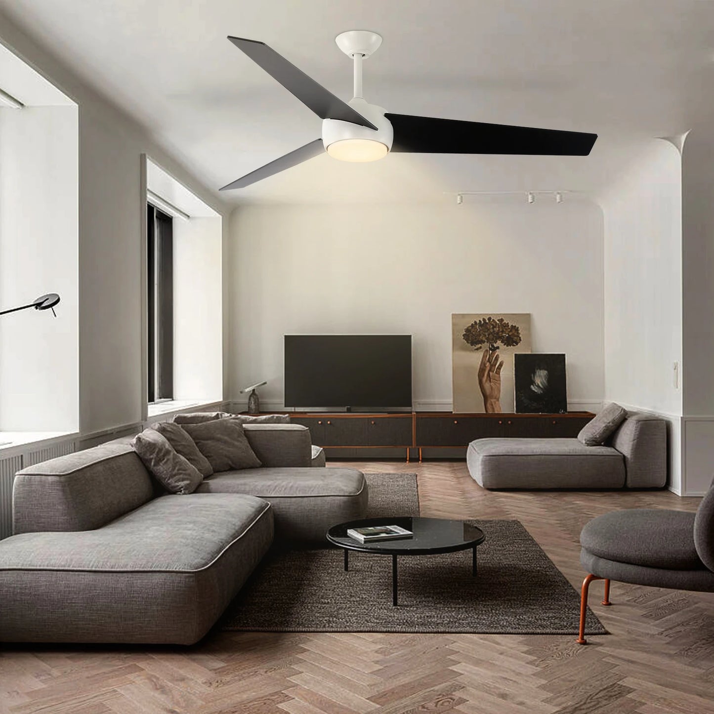 HomeyBuff Led Ceiling Fan With Light And Remote Control