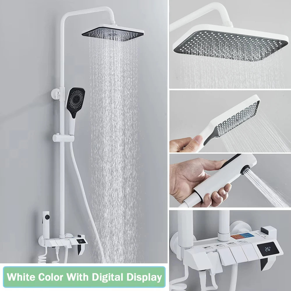 Rozin Digital Display Shower Faucet Set Dual Control