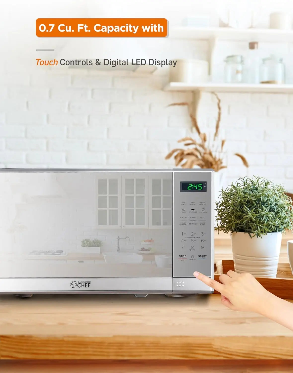 XMSJ 700W Microwave With 10 Power Levels Digital Display