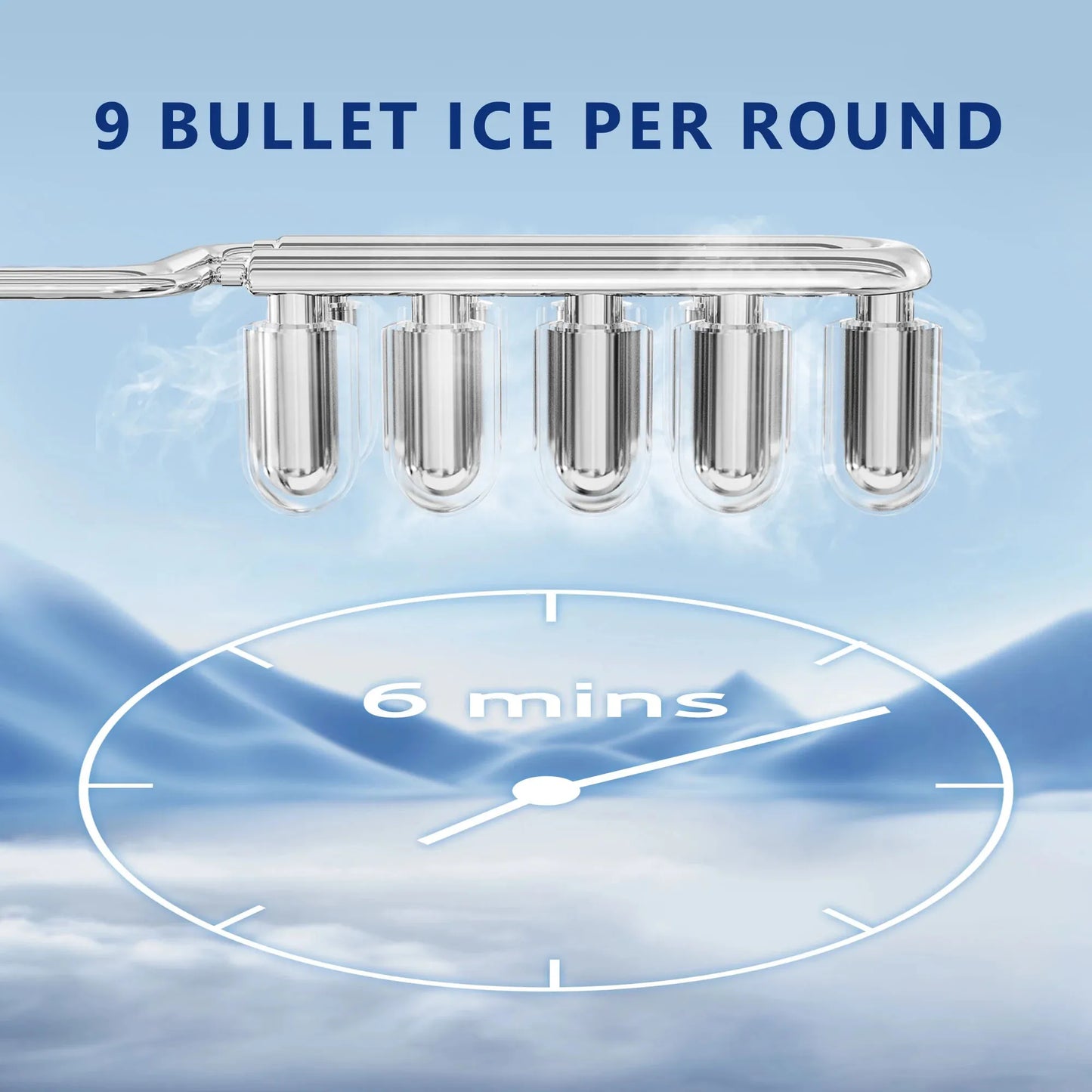 EUHOMY Countertop Ice Maker with Bullet Ice and Auto Clean