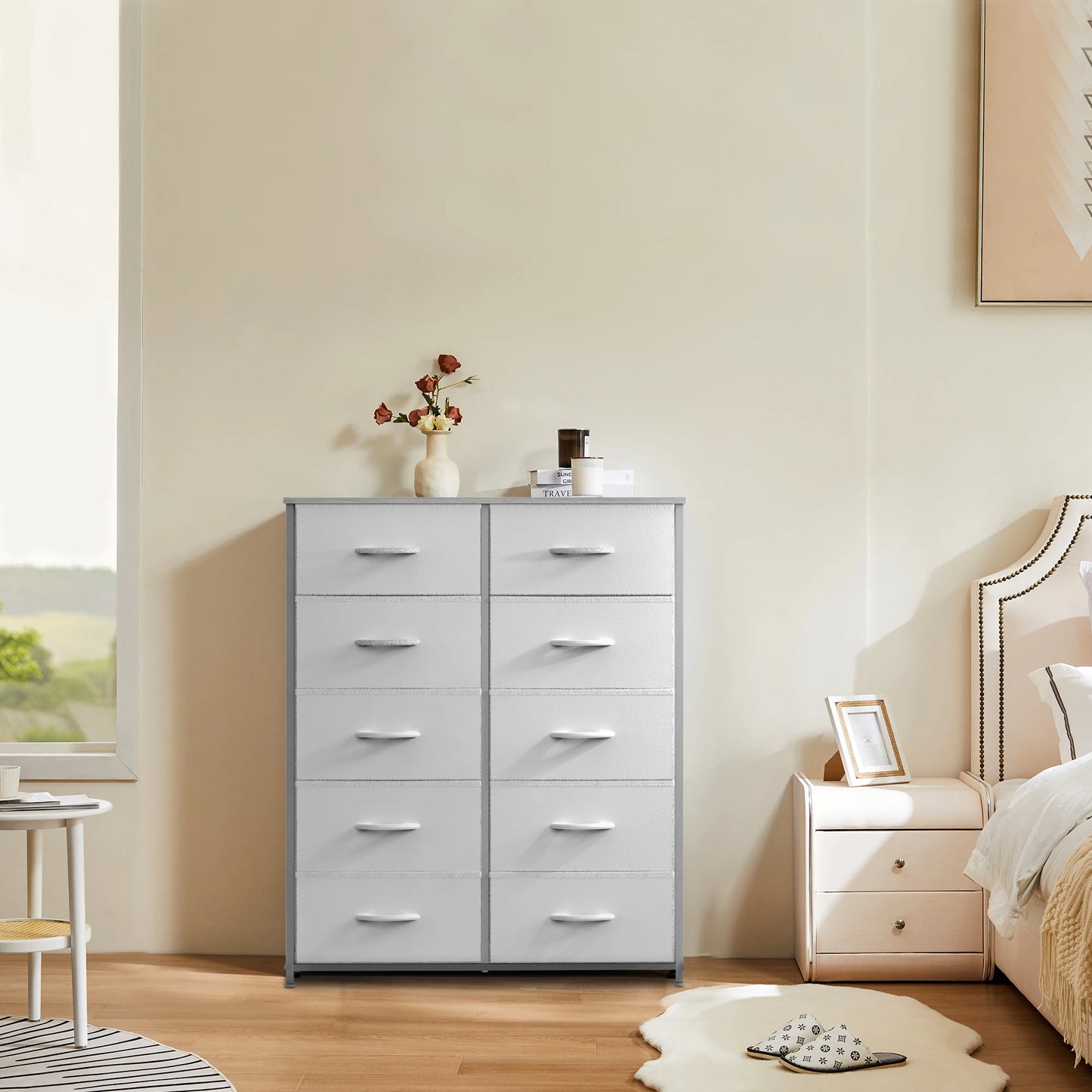 JHK Bedroom Wardrobe With Drawers Storage Chest Cabinet