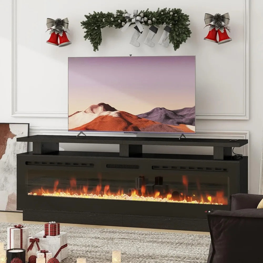 ZHUXIANG Electric Fireplace TV Stand Mantel Cabinet