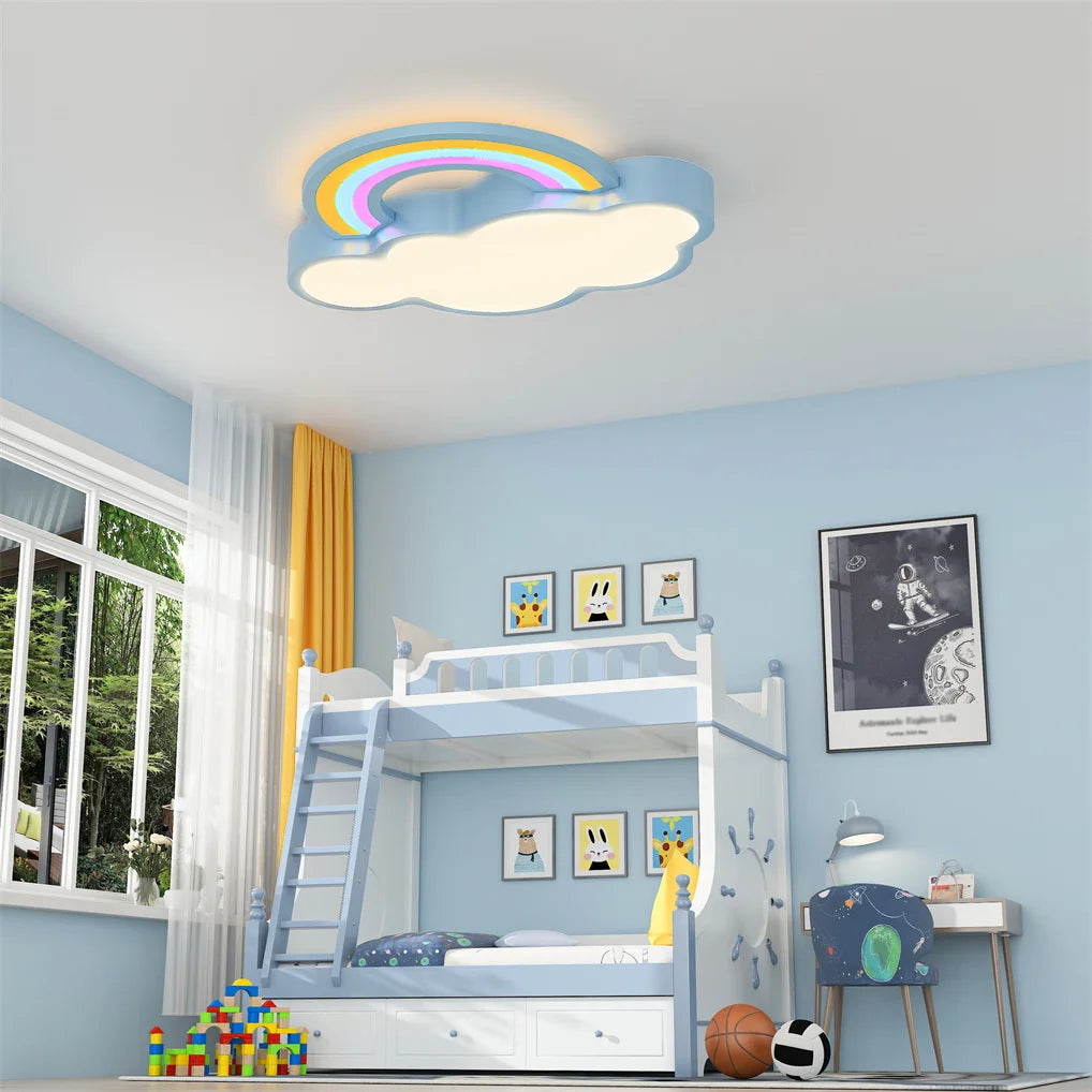 Vrygle Cartoon Cloud Rainbow Ceiling Light Dimmable Fixture