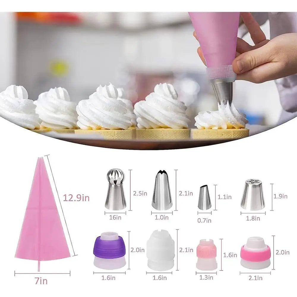 359 Pieces Cake Decorating Set With 66 Tips Piping Bags And Tools