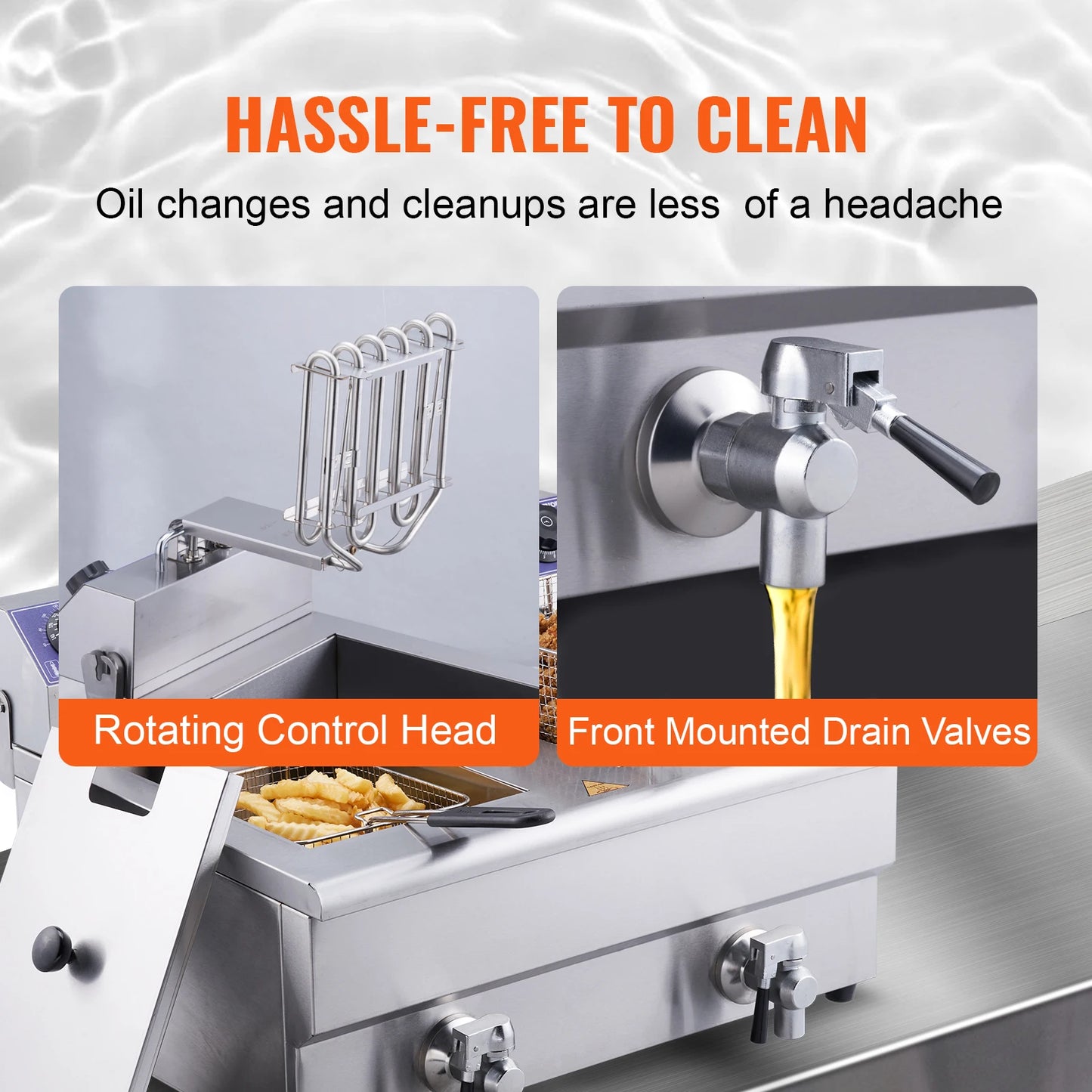 SucceBuy Electric Deep Fryer Dual Removable Tanks 5000W Countertop