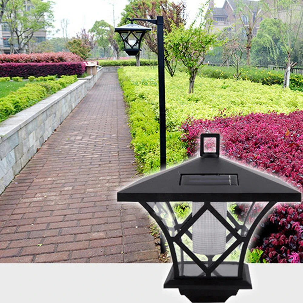 Solar Post Light Waterproof Auto On Off Decorative Landscape