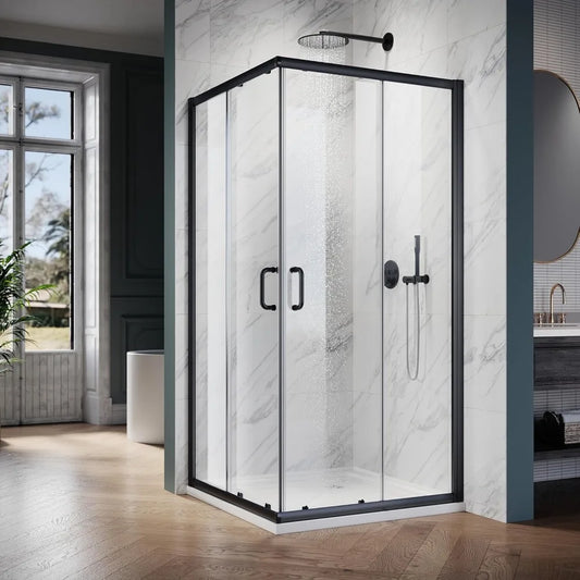 XMSJ Elegant Corner Shower Enclosure Sliding Door System