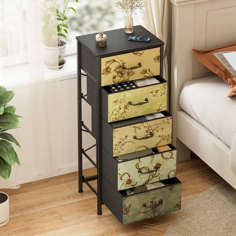 Vertical Dresser For Bedroom Tall Skinny Storage Tower With Drawers