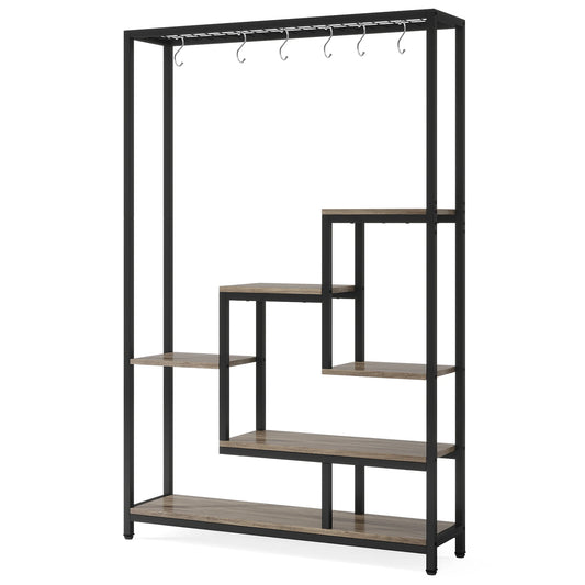 Tribesigns 5-Tier Indoor Plant Stand With Hanging Hooks