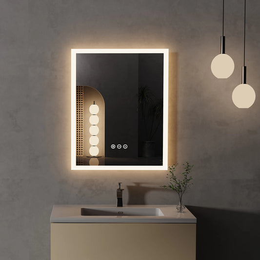 Wisfor LED Lighted Bathroom Mirror Anti Fog With Memory