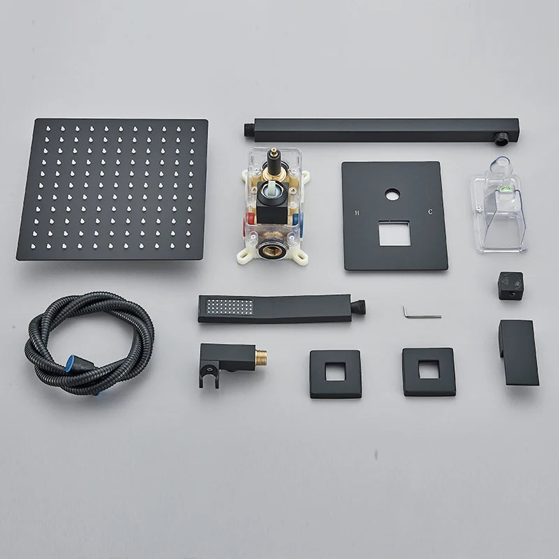 Quyanre Concealed In Wall Shower Faucet System With Tub Spout