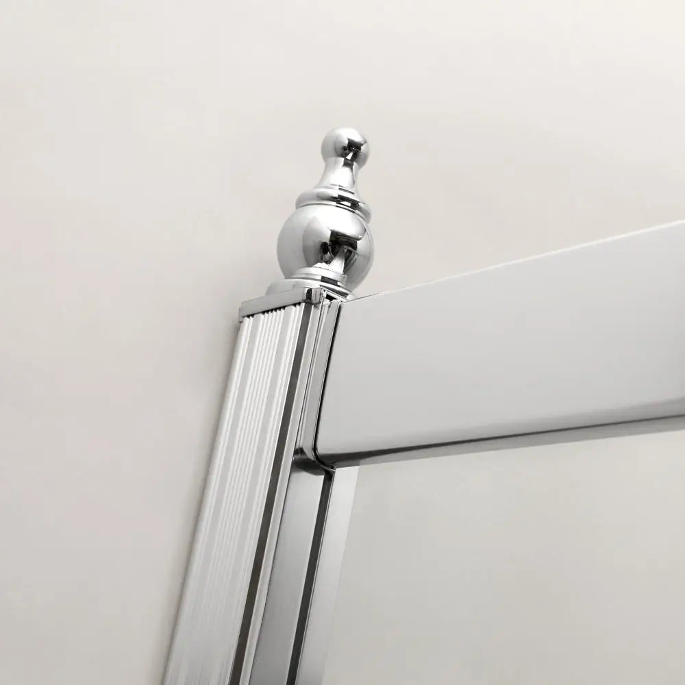 Hign-concerned Chrome Framed Tub Shower Door With Tempered Glass