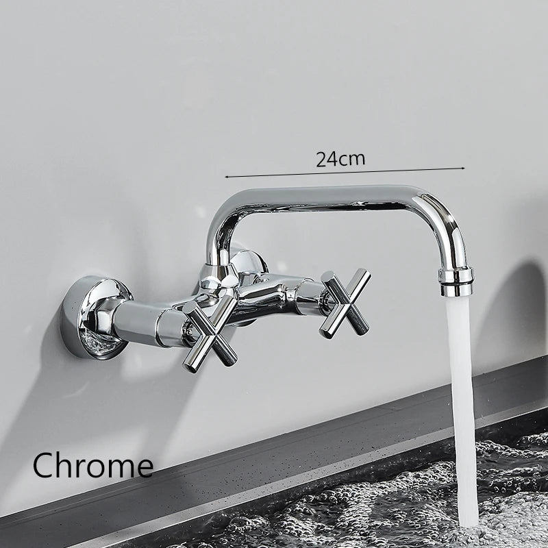 Saeuwtowy Wall Mounted Basin Faucet 360 Degree Rotation