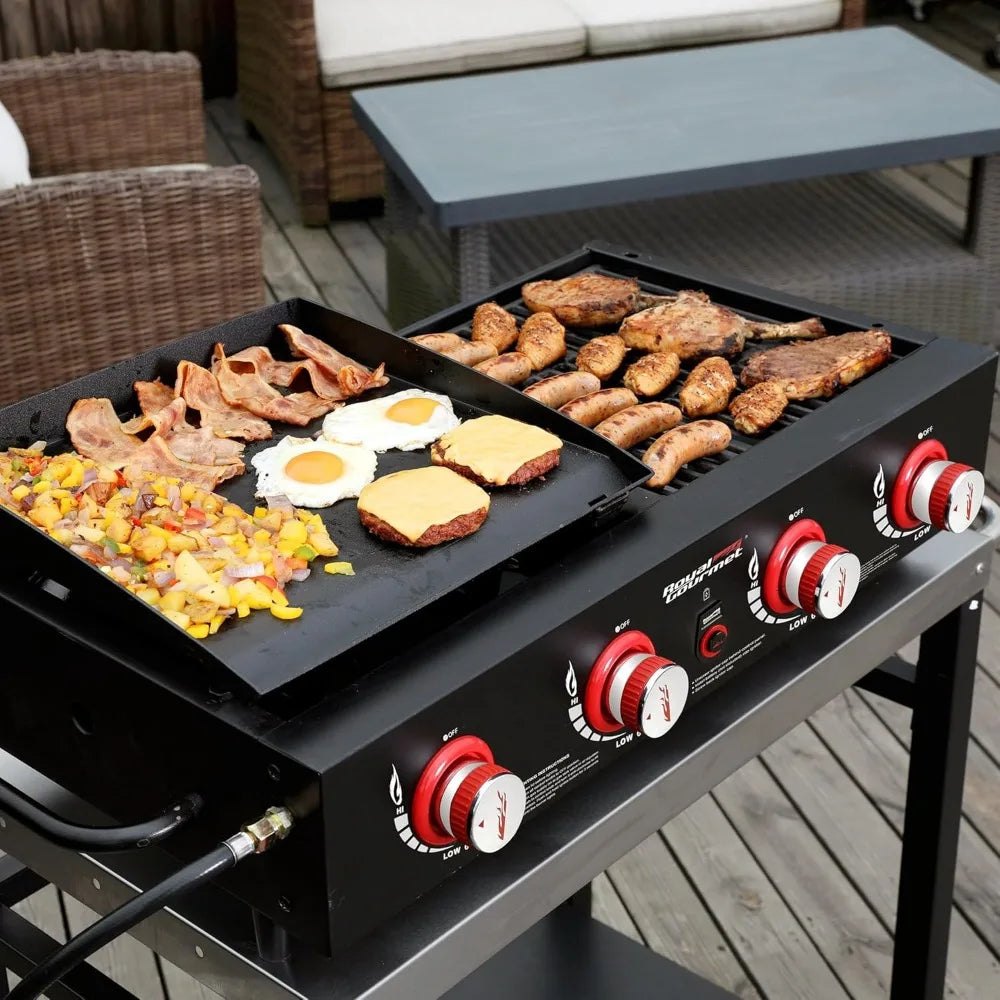 GD4002T 4 Burner Tailgater Grill And Griddle Combo Portable