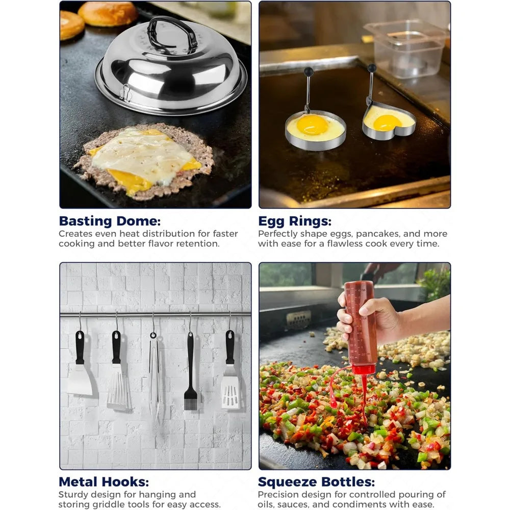 XMSJ 36-Piece Griddle Accessories Kit for Weber Blackstone Griddles