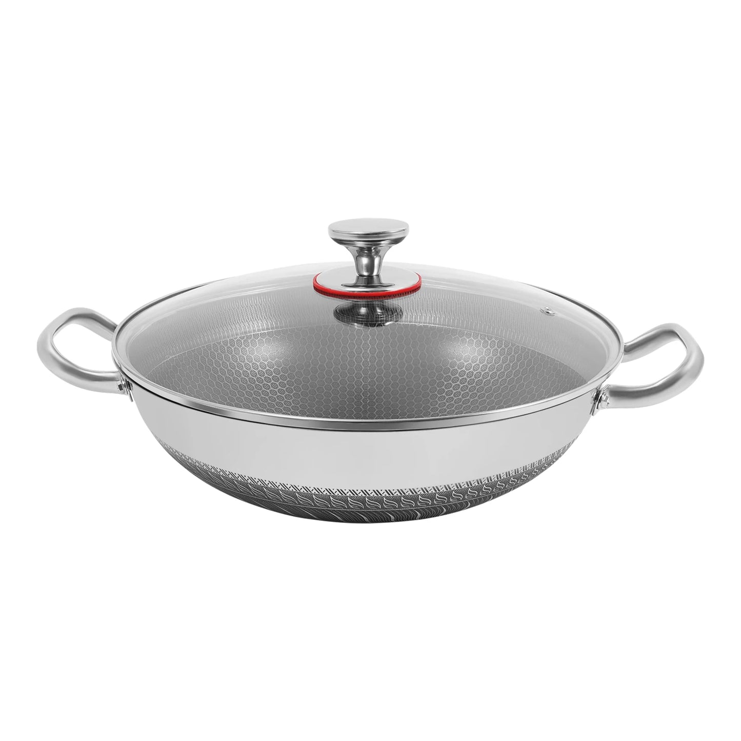 Stainless Steel Double Sided Honeycomb Nonstick Fry Pan With Lid