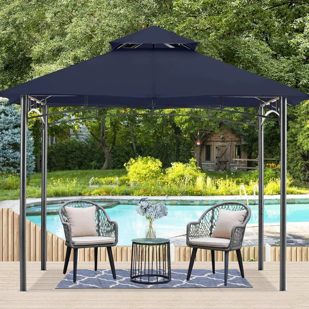 XMSJ Outdoor Garden Gazebo With Stable Steel Frame Durable