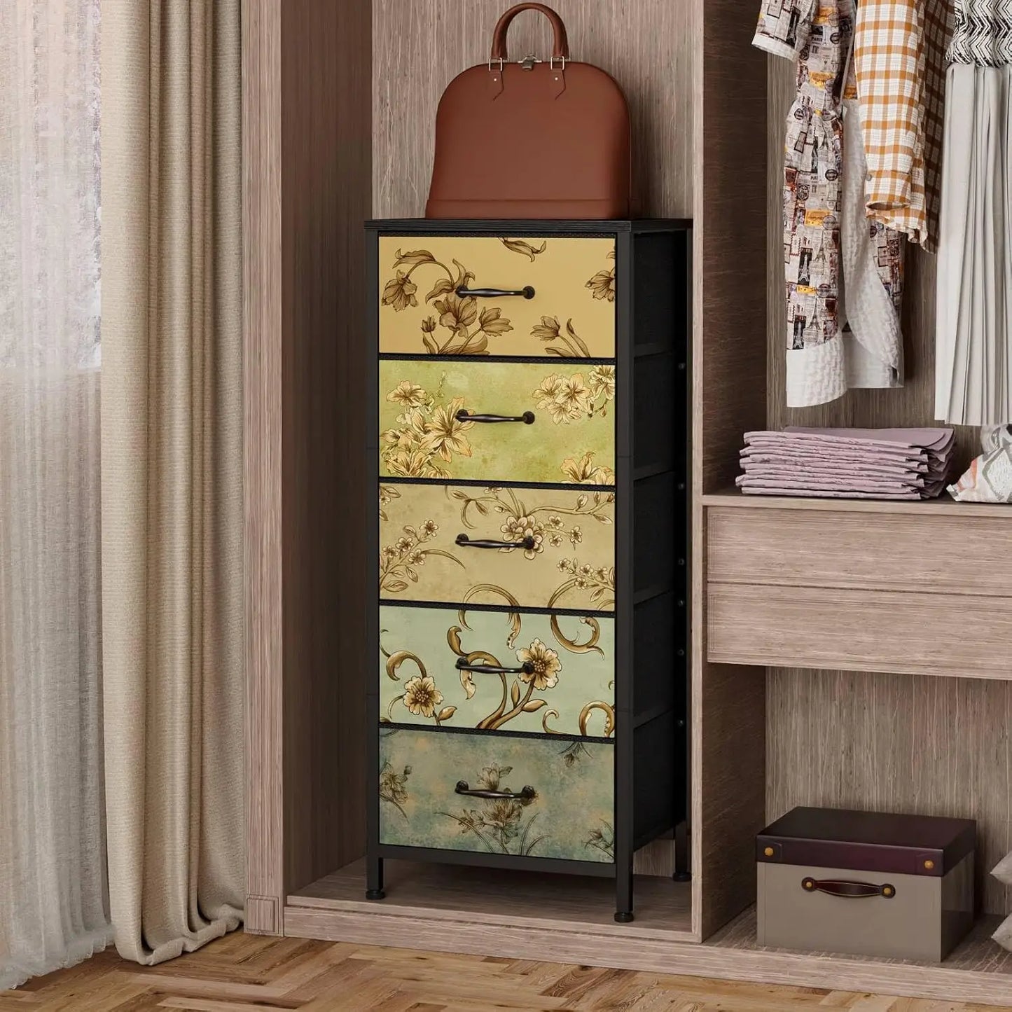 Vertical Dresser For Bedroom Tall Skinny Storage Tower With Drawers