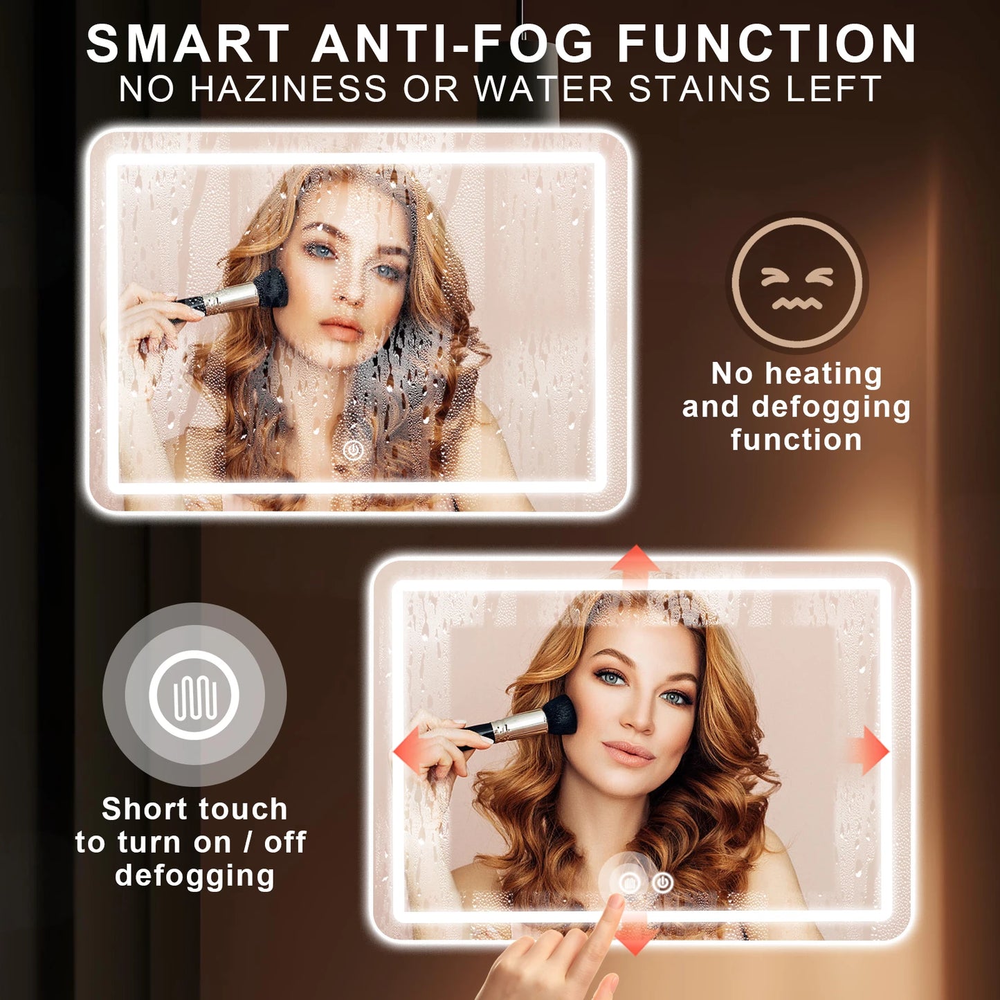 MYGIIVOVO LED Bathroom Vanity Mirror With Backlit Demister Dimmable