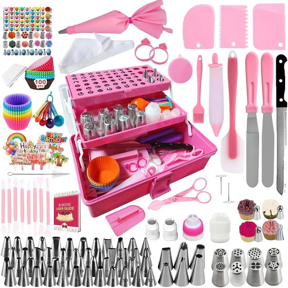 359 Pieces Cake Decorating Set With 66 Tips Piping Bags And Tools