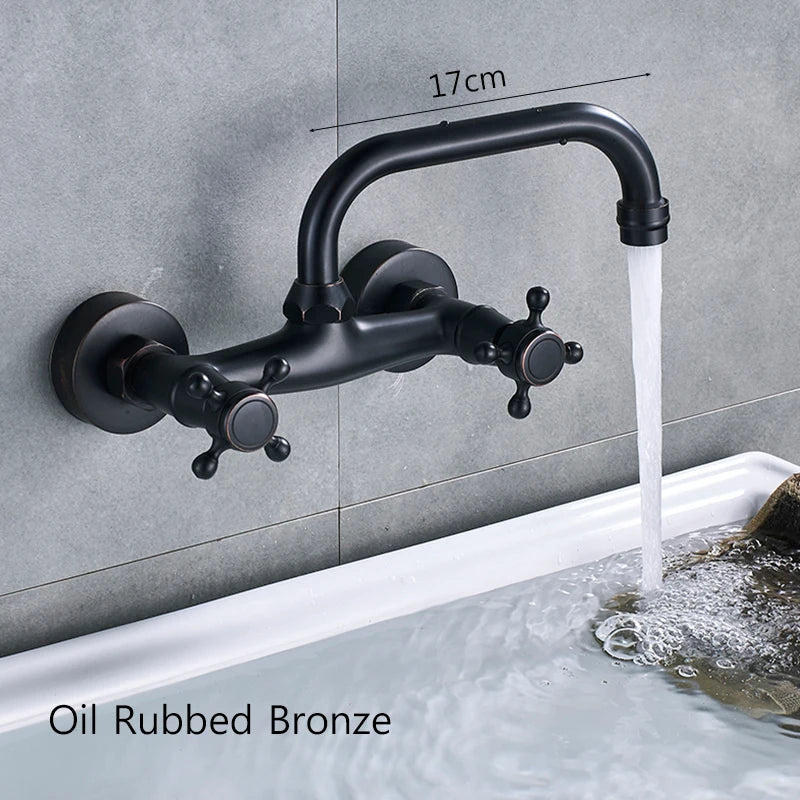 Saeuwtowy Wall Mounted Basin Faucet 360 Degree Rotation