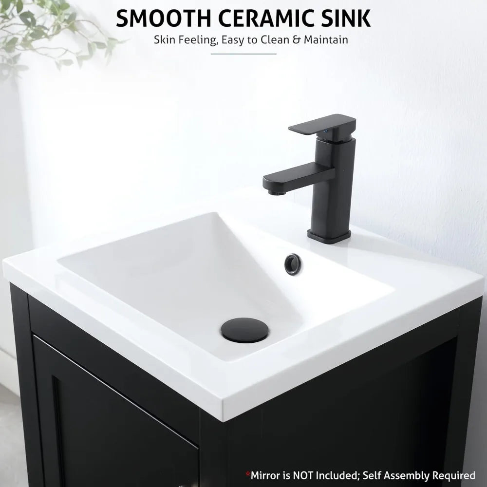 DAFIFY Bathroom Vanity With Undermount Sink One Door One Drawer