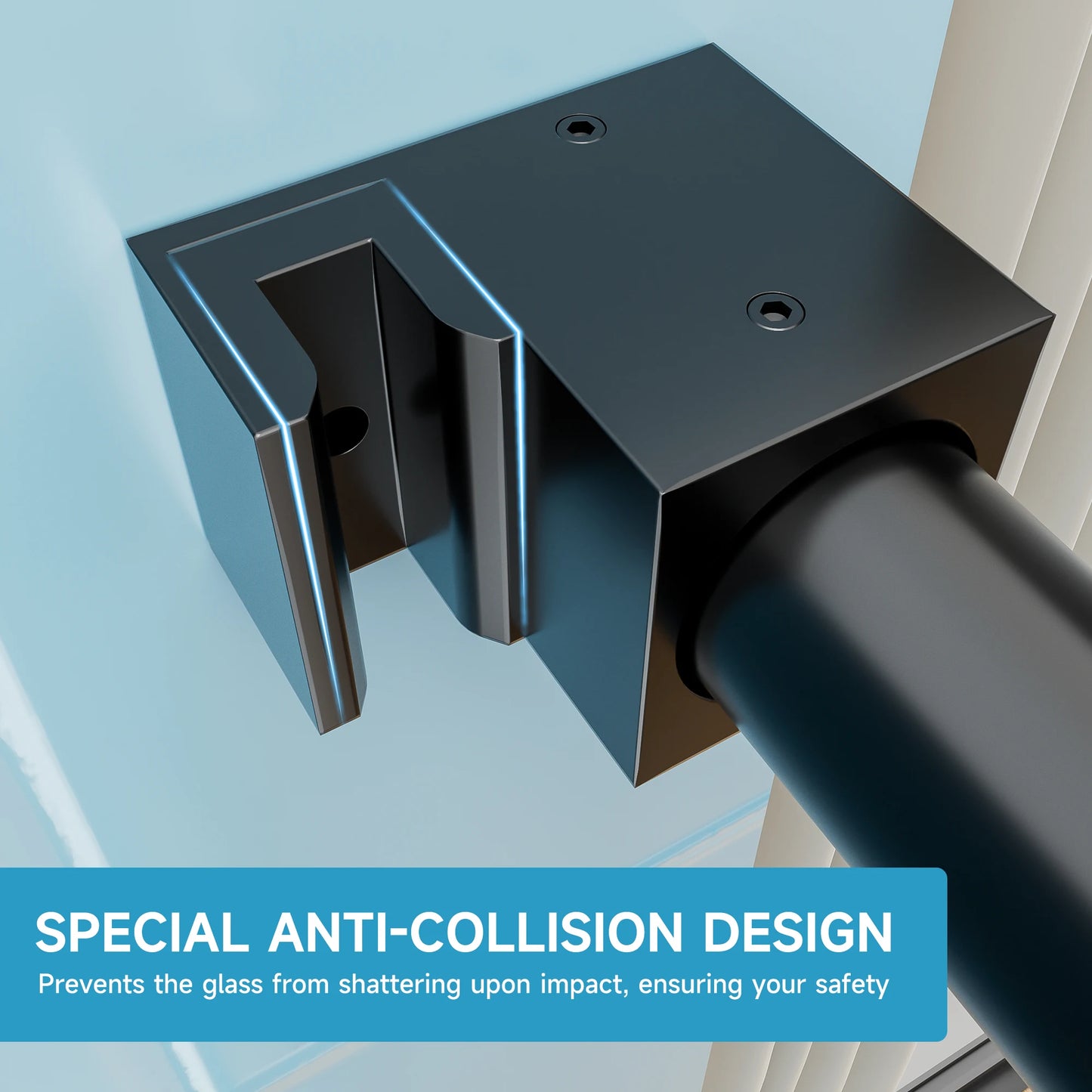 Sh.Kl Single Sliding Bathtub Shower Door with Tempered Glass