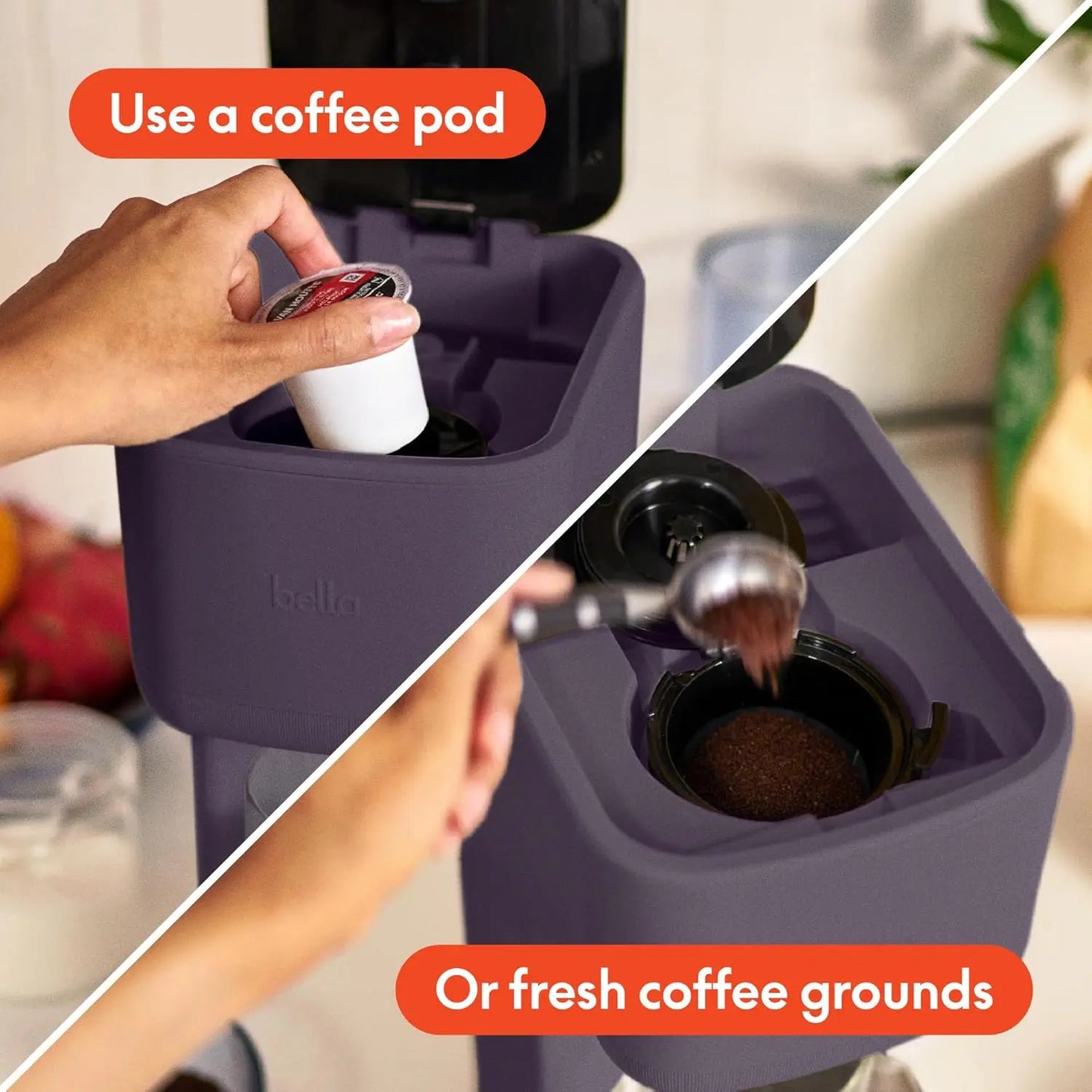iosn Single Serve Coffee Maker K Cup and Grounds Compatible