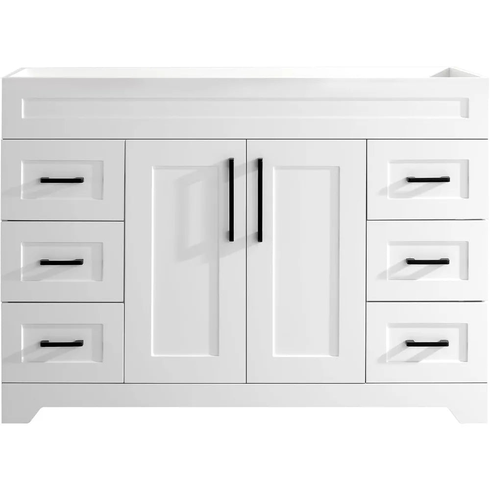 MKDK Modern Freestanding Bathroom Vanity With Six Drawers