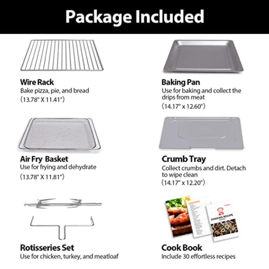 LISM 19-In-1 Digital Convection Oven Air Fryer Rotisserie Dehydrator