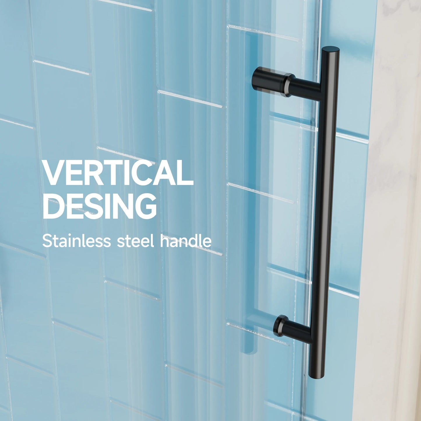 Sh.Kl Single Sliding Bathtub Shower Door with Tempered Glass