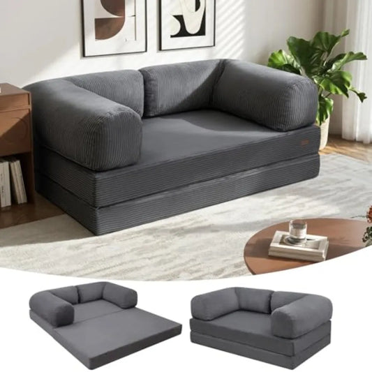 Futon Sofa Bed 4-In-1 Floor Foldable Sofa Couch Sleeper
