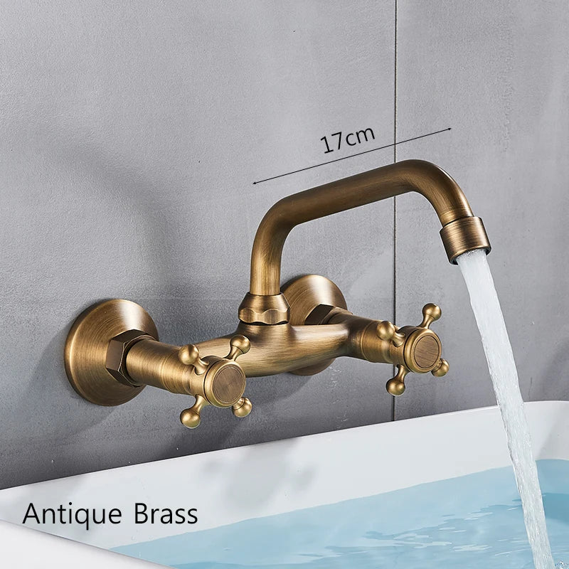 Saeuwtowy Wall Mounted Basin Faucet 360 Degree Rotation