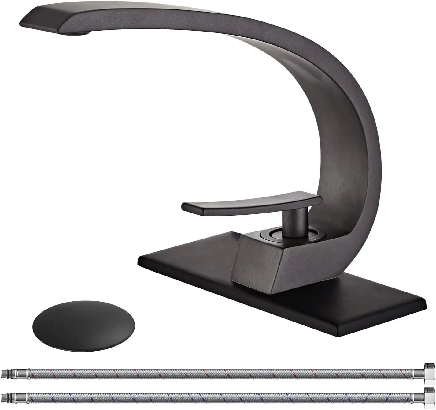 Single Hole Deck Mounted Bathroom Sink Faucet With Pop Up Drain Brass Lavatory