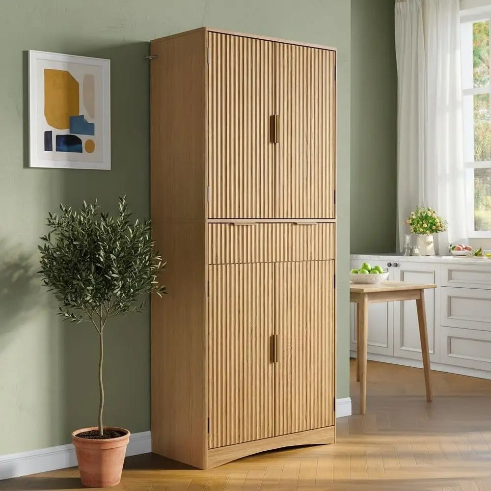 DAFIFY Pantry Storage Cabinet Tall Organizer With Drawers And Shelves