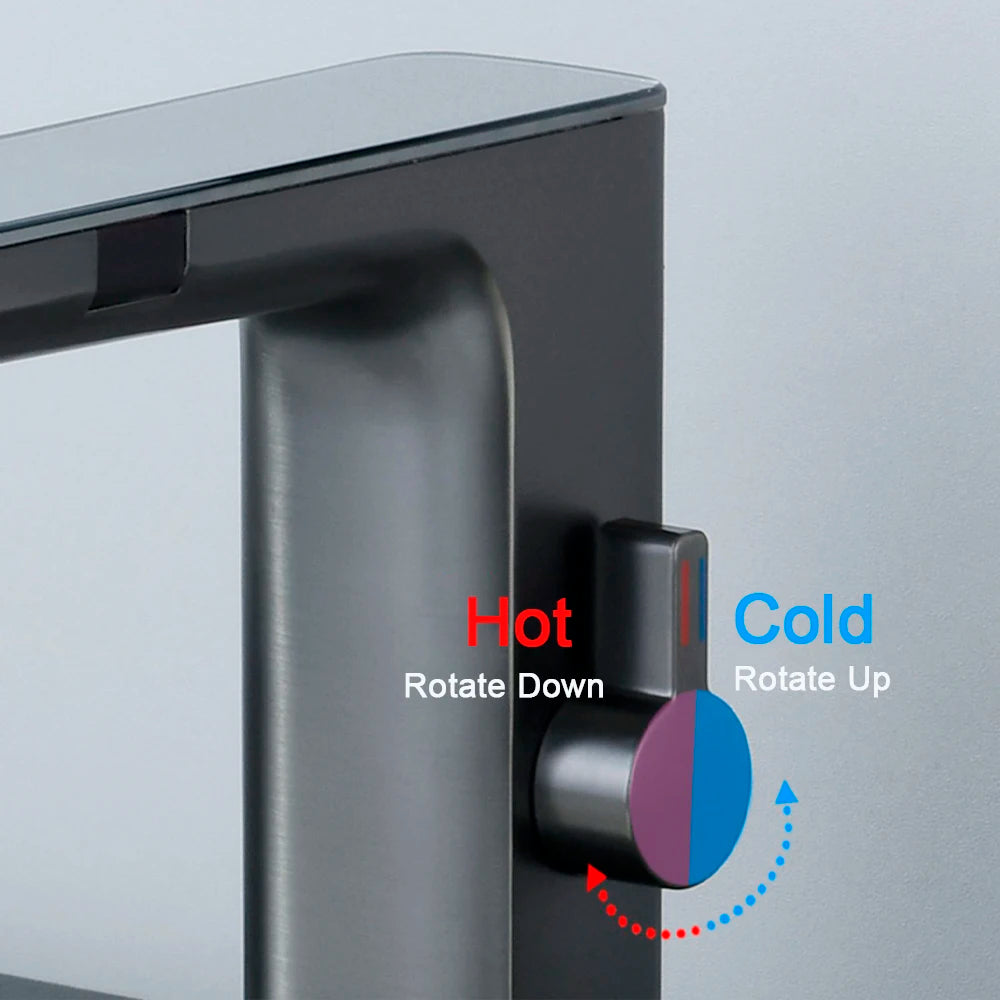 SAFLIHCAR Dual Sensor Bathroom Faucet For Deck Mount Sink