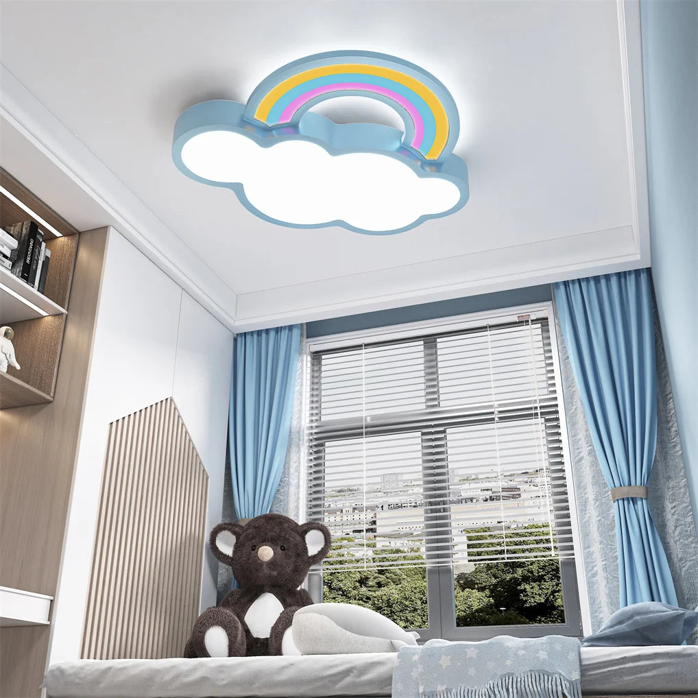 Vrygle Cartoon Cloud Rainbow Ceiling Light Dimmable Fixture