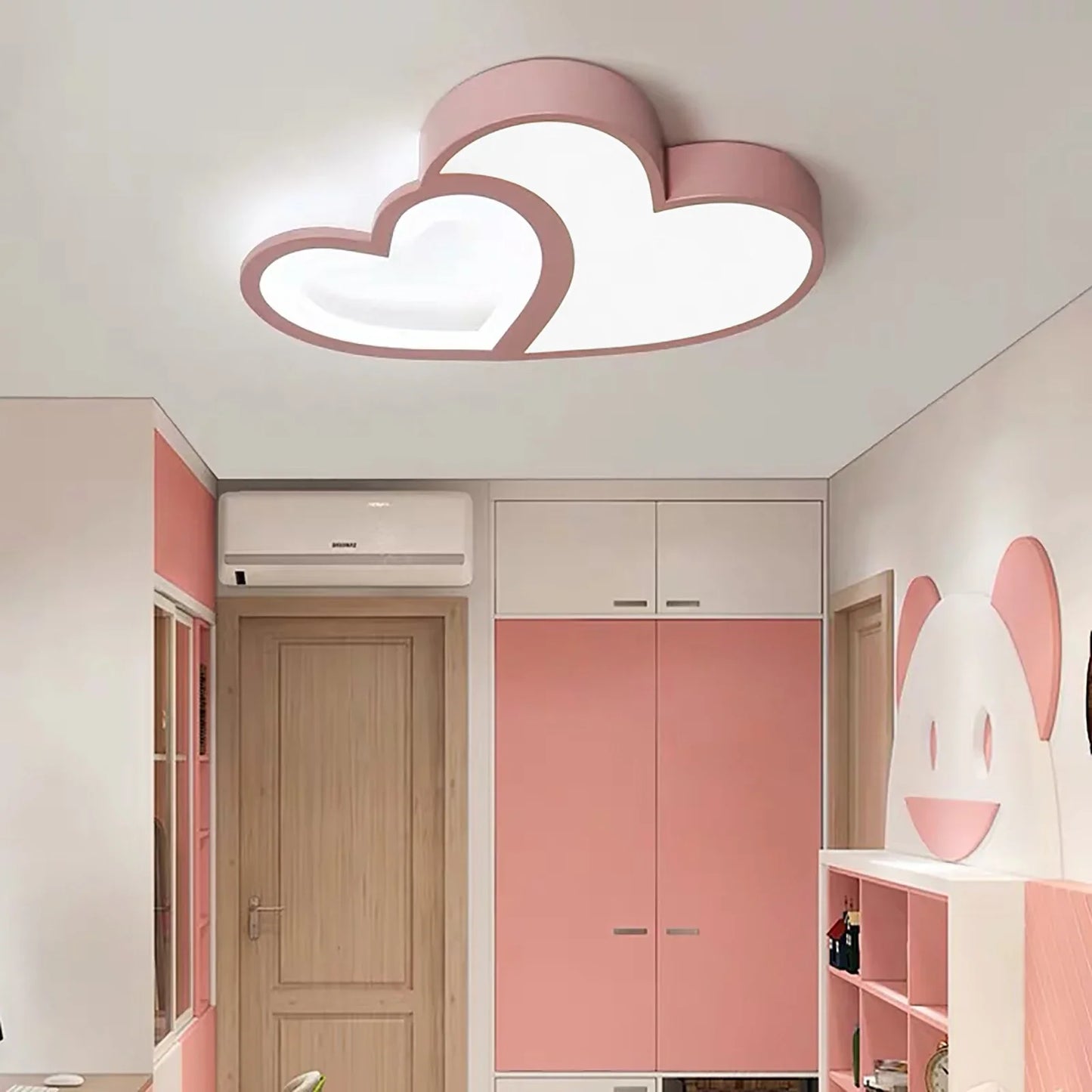 Bymaocar LED Ceiling Light With Remote Control 3 Color Dimmable Modern Cartoon Design For Living Room Bedroom Kids
