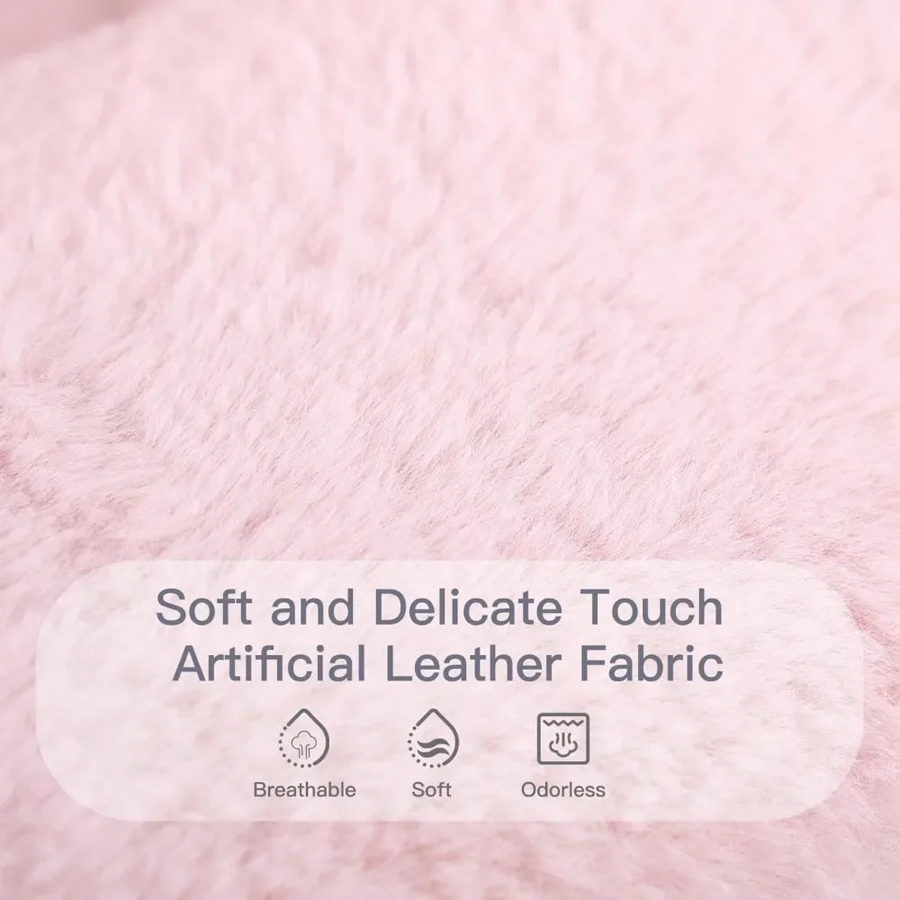 Comfy Saucer Chair With Ottoman Faux Fur Lounge Chair