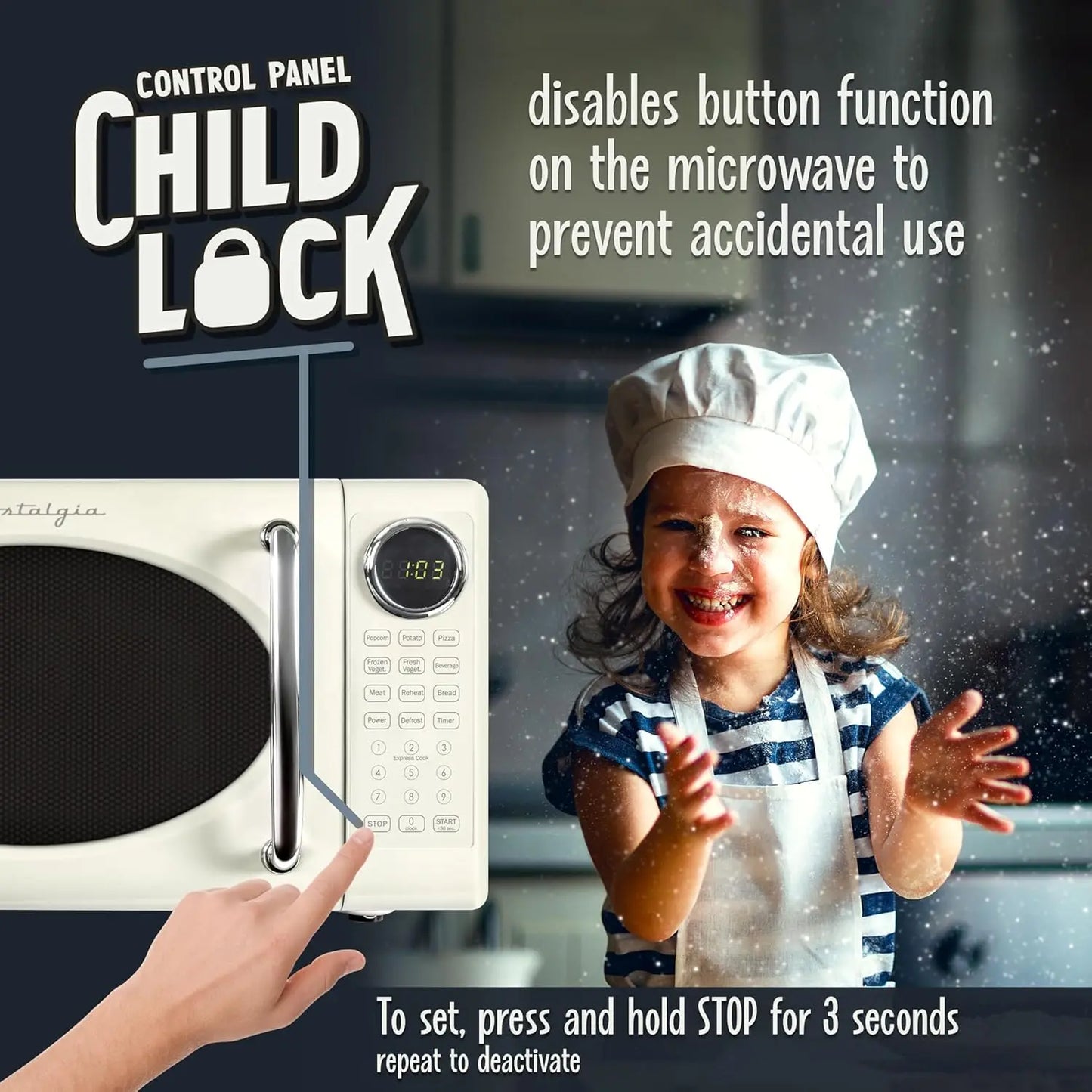 XMSJ 700W Microwave Oven With Child Safety Lock Auto Settings